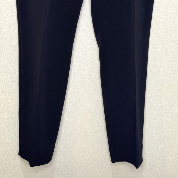 Elie Tahari Pants Womens 6 Black Ankle Slim Tapered Side Zip Triacetate Blend - Picture 5 of 12